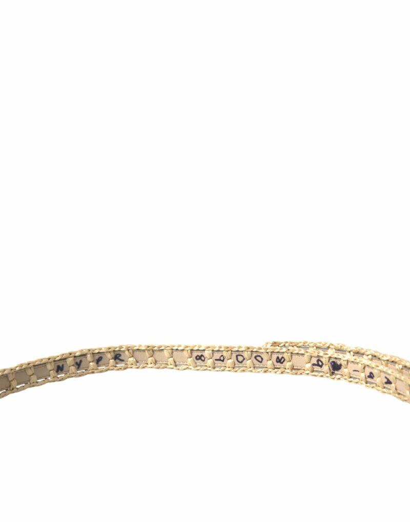 Dolce & Gabbana Elegant Beige Leather Waist Belt - Image 3