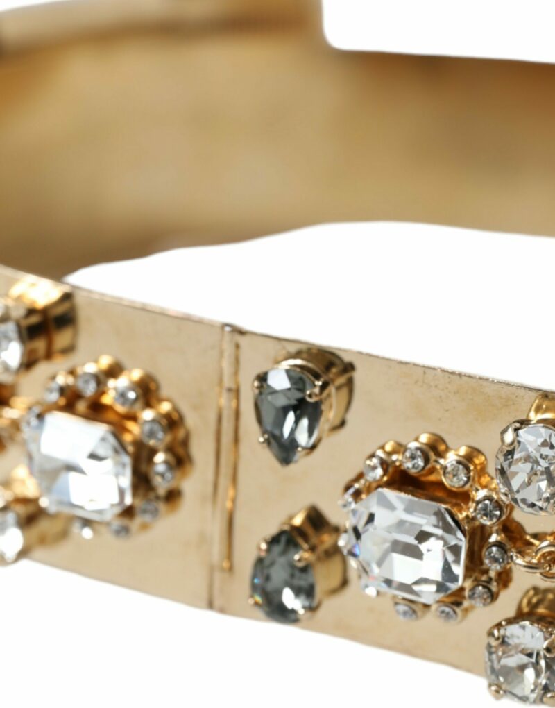 Dolce & Gabbana Gold-Tone Crystal Embellished Waist Belt - Image 5