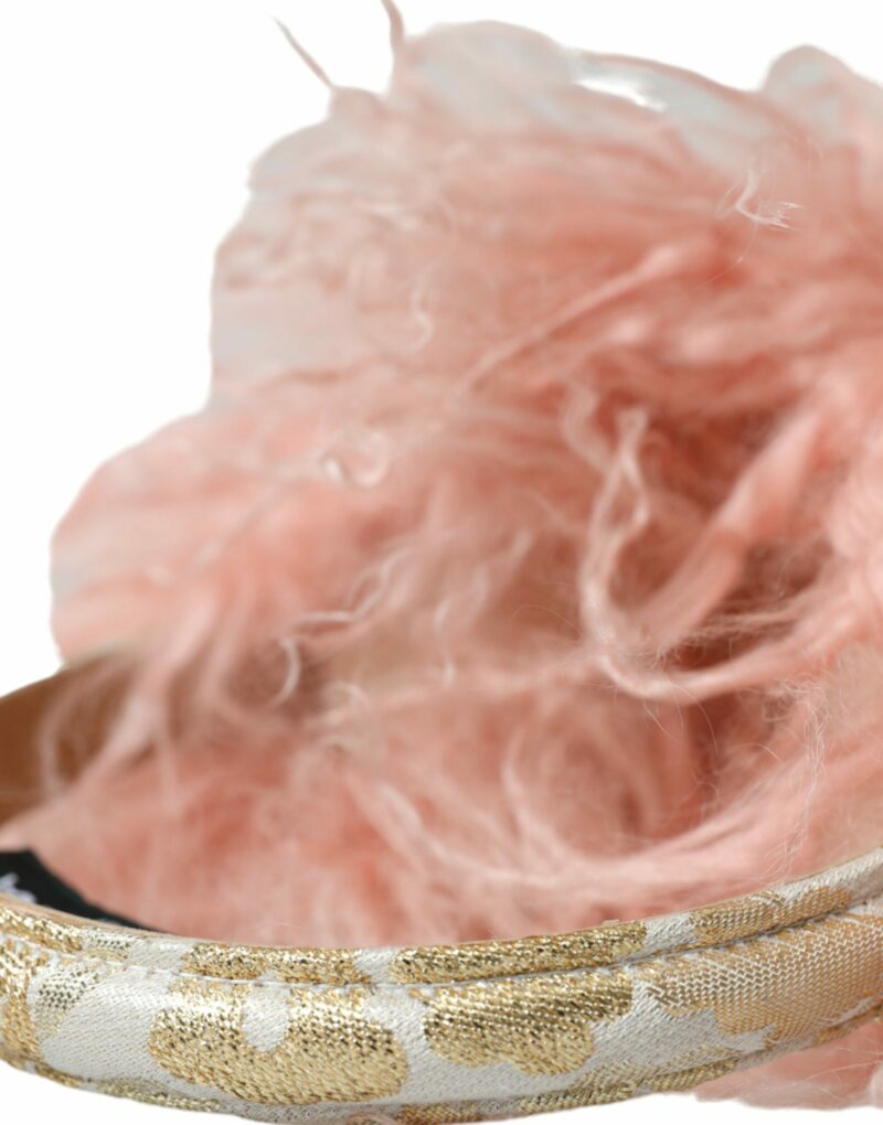 Dolce & Gabbana Elegant Pink Fur Earmuffs - Winter Chic Accessory - Image 5