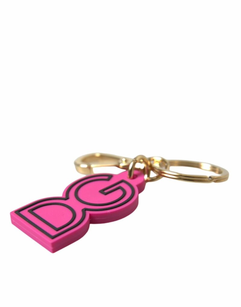 Dolce & Gabbana Chic Gold and Pink Keychain Elegance - Image 4