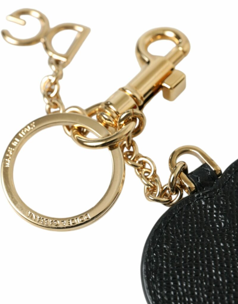 Dolce & Gabbana Stunning Gold and Pink Leather Keychain - Image 4
