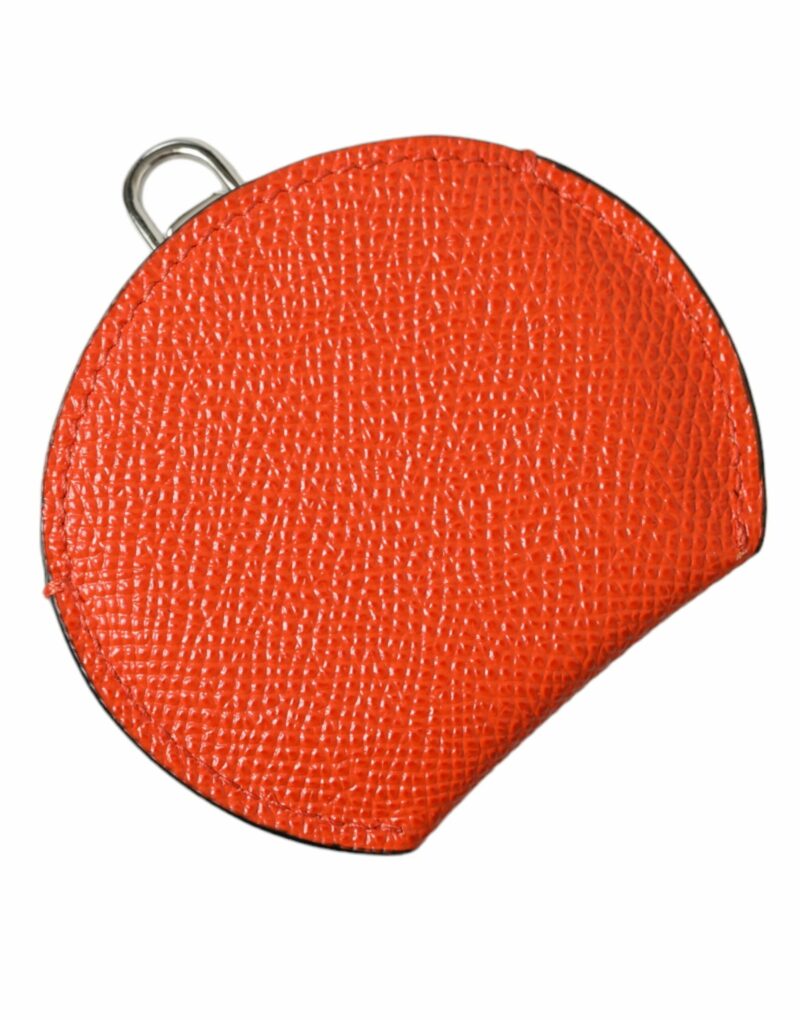 Dolce & Gabbana Elegant Orange Leather Mirror Holder - Image 2