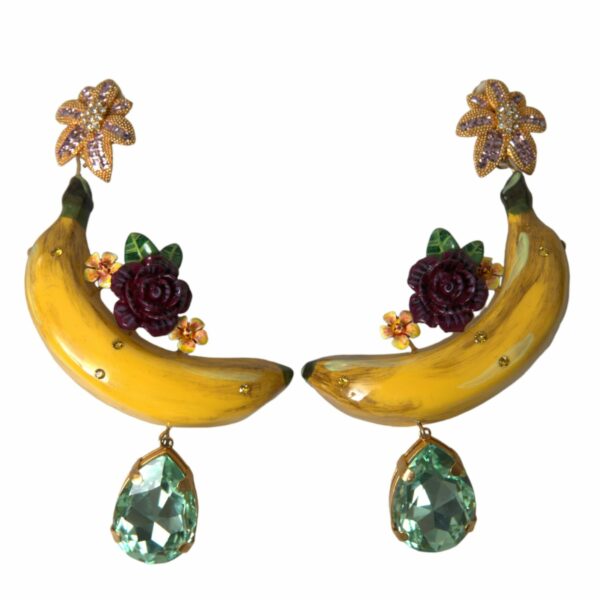 Dolce & Gabbana Chic Clip-on Banana Dangle Earrings