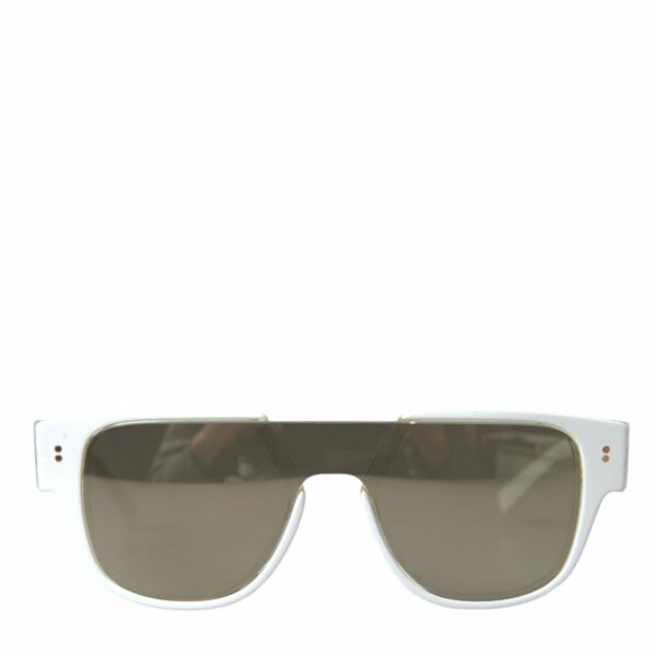 Dolce & Gabbana Chic White Acetate Designer Sunglasses