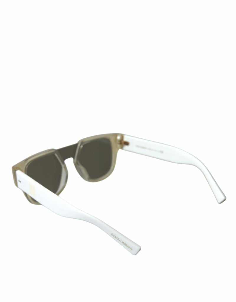 Dolce & Gabbana Chic White Acetate Designer Sunglasses - Image 3