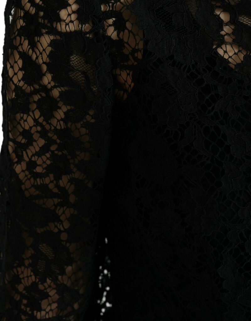Dolce & Gabbana Elegant Floral Lace Blouse Top - Image 5