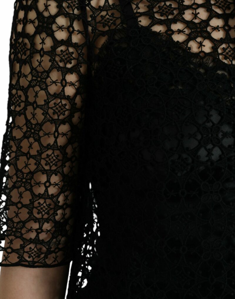 Dolce & Gabbana Elegant Floral Lace Blouse Top - Image 5