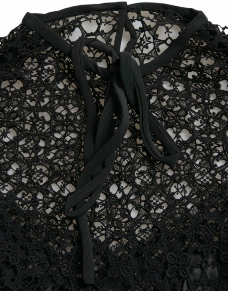Dolce & Gabbana Elegant Floral Lace Blouse Top - Image 6