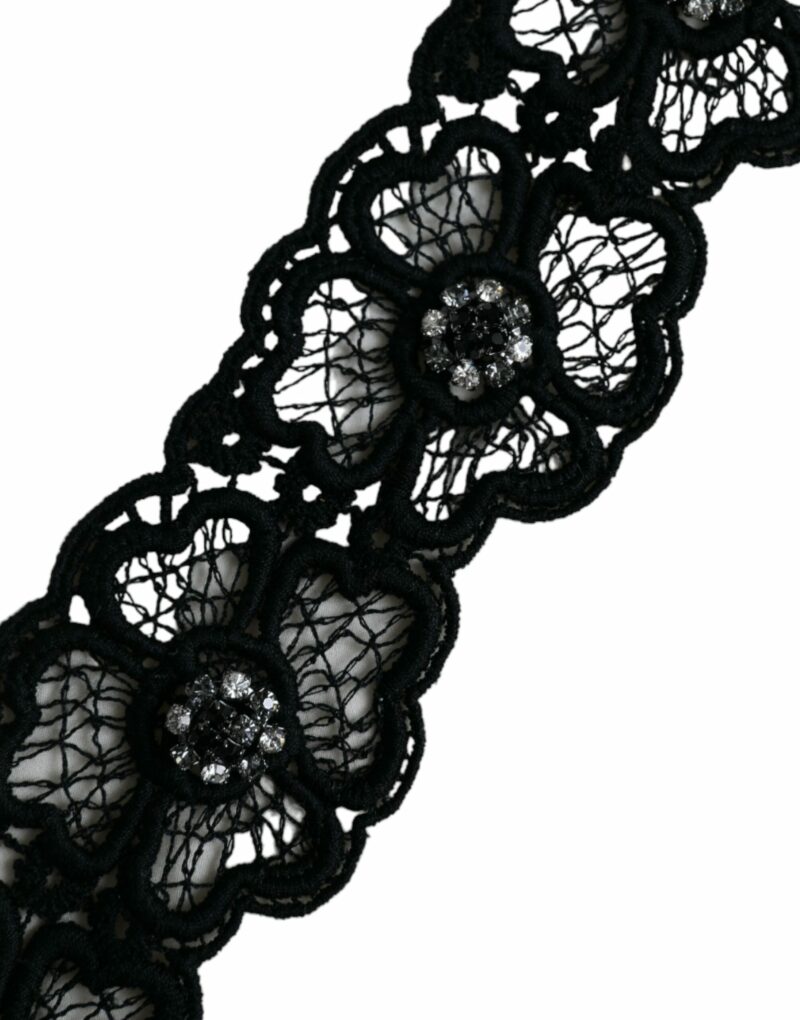 Dolce & Gabbana Elegant Off-White Lace-Trim Silk Blouse - Image 6