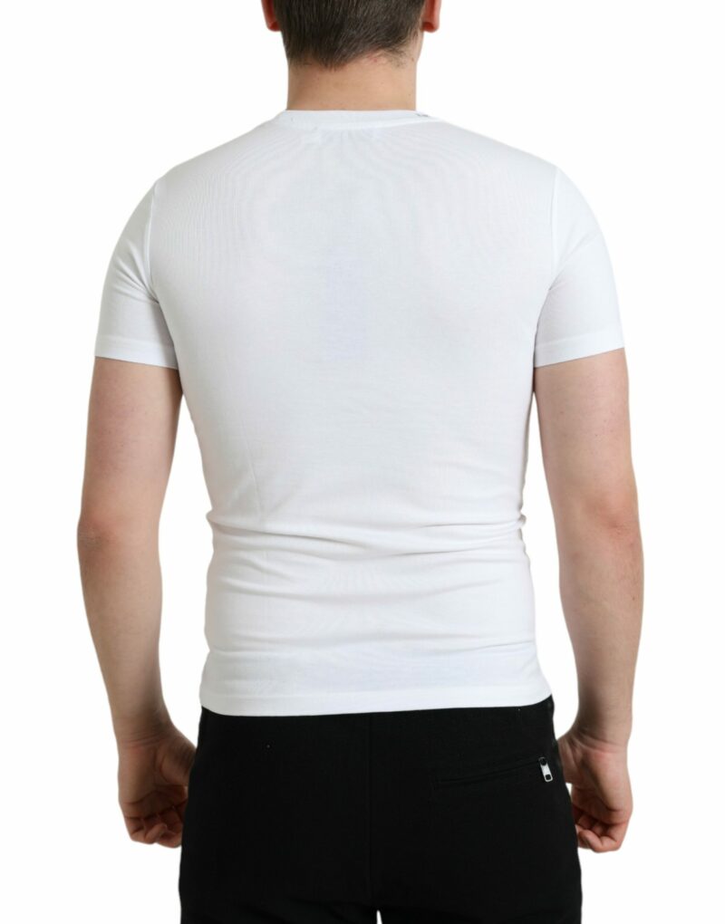 Dolce & Gabbana Elegant White Logo Crewneck Tee - Image 3