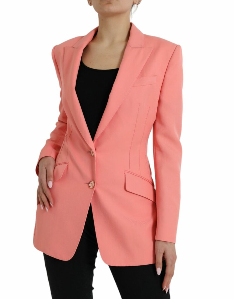 Dolce & Gabbana Chic Pink Peak Lapel Blazer - Image 2
