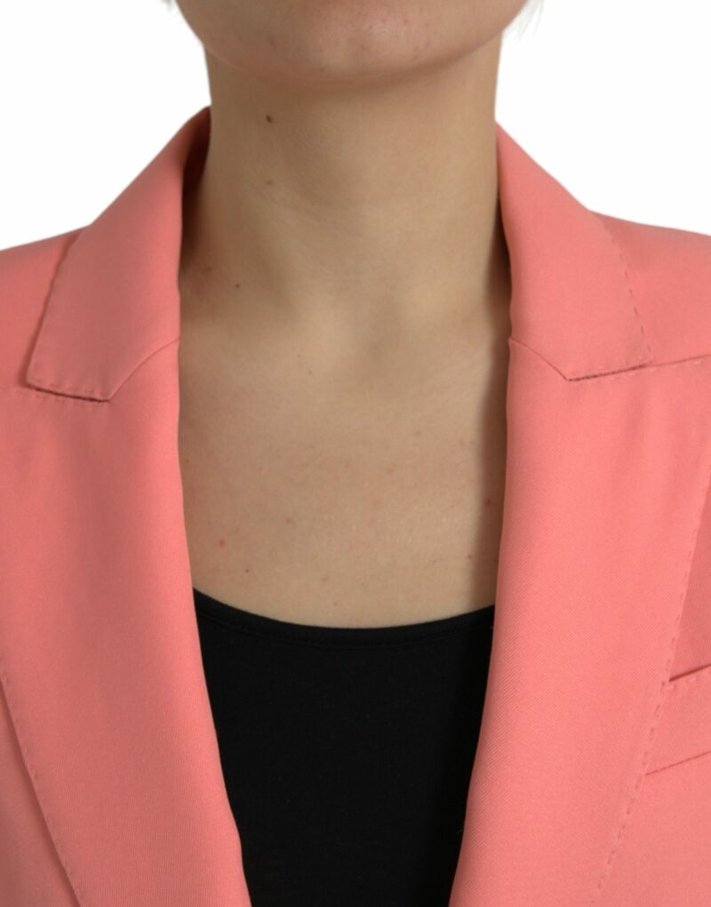 Dolce & Gabbana Chic Pink Peak Lapel Blazer - Image 4