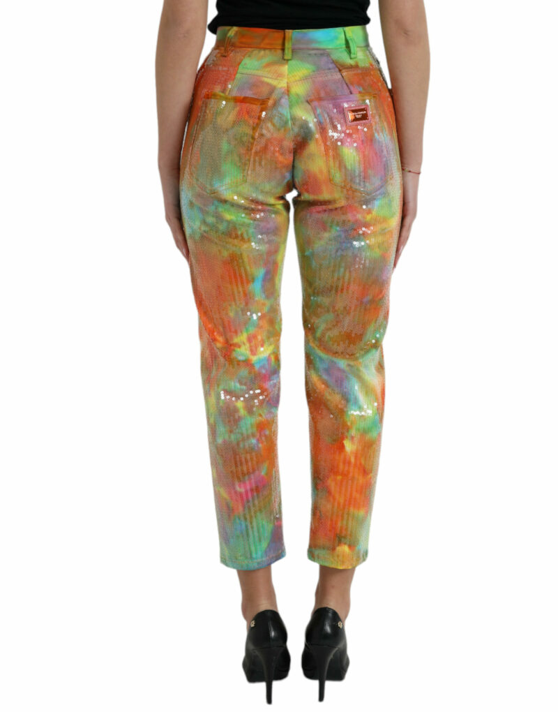 Dolce & Gabbana Multicolor High Waist Cropped Pants - Image 3