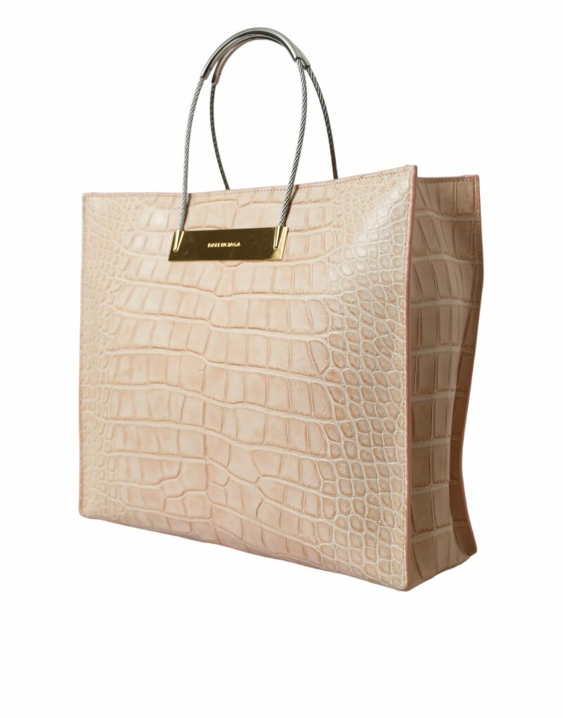 Balenciaga Alligator Leather Chic Pink Tote Bag - Image 2