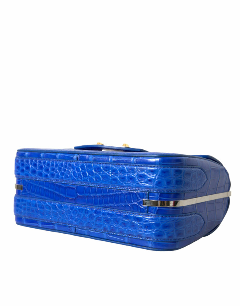 Balenciaga Alligator Skin Mini Shoulder Bag - Elegant Blue - Image 5