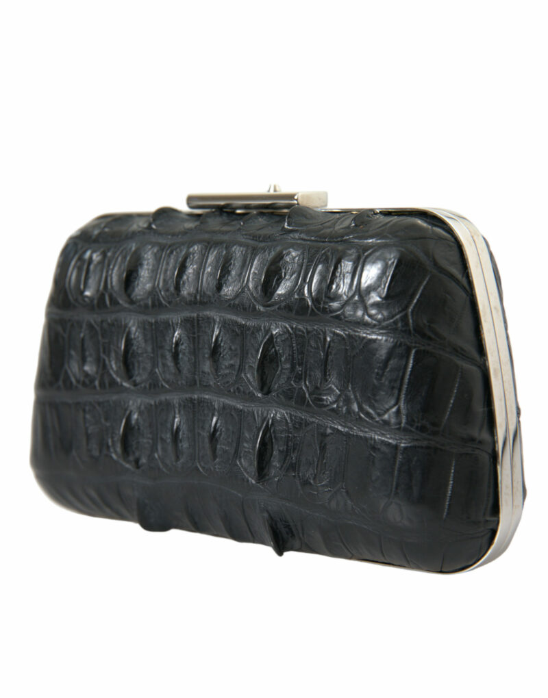 Balenciaga Elegant Crocodile Leather Evening Clutch - Image 4