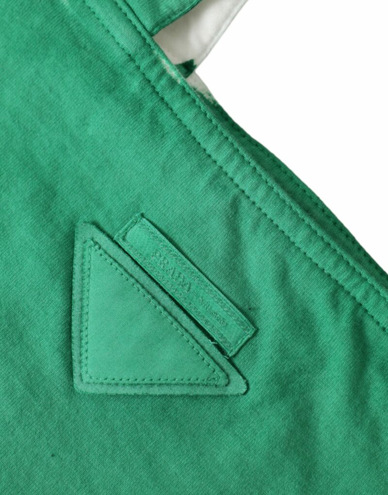 Prada Elegant Green Fabric Tote Bag - Image 2