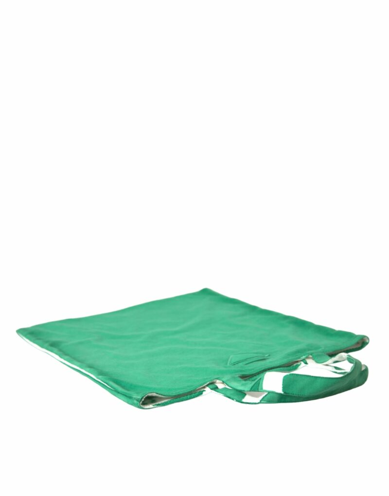 Prada Elegant Green Fabric Tote Bag - Image 5