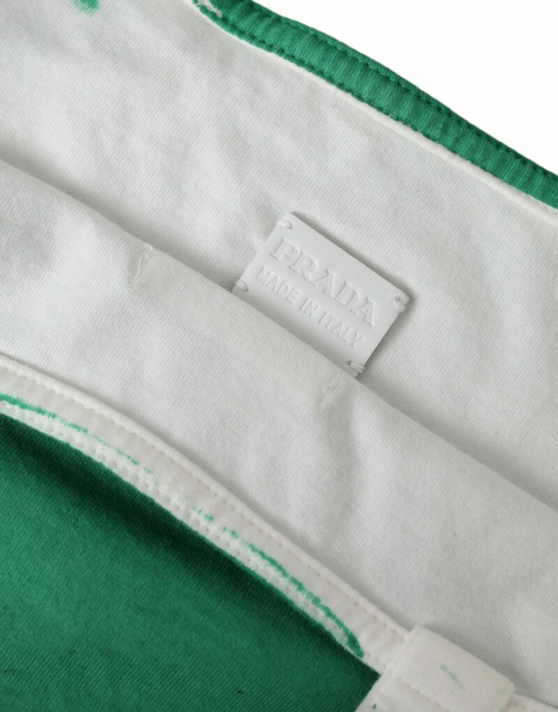 Prada Elegant Green Fabric Tote Bag - Image 6
