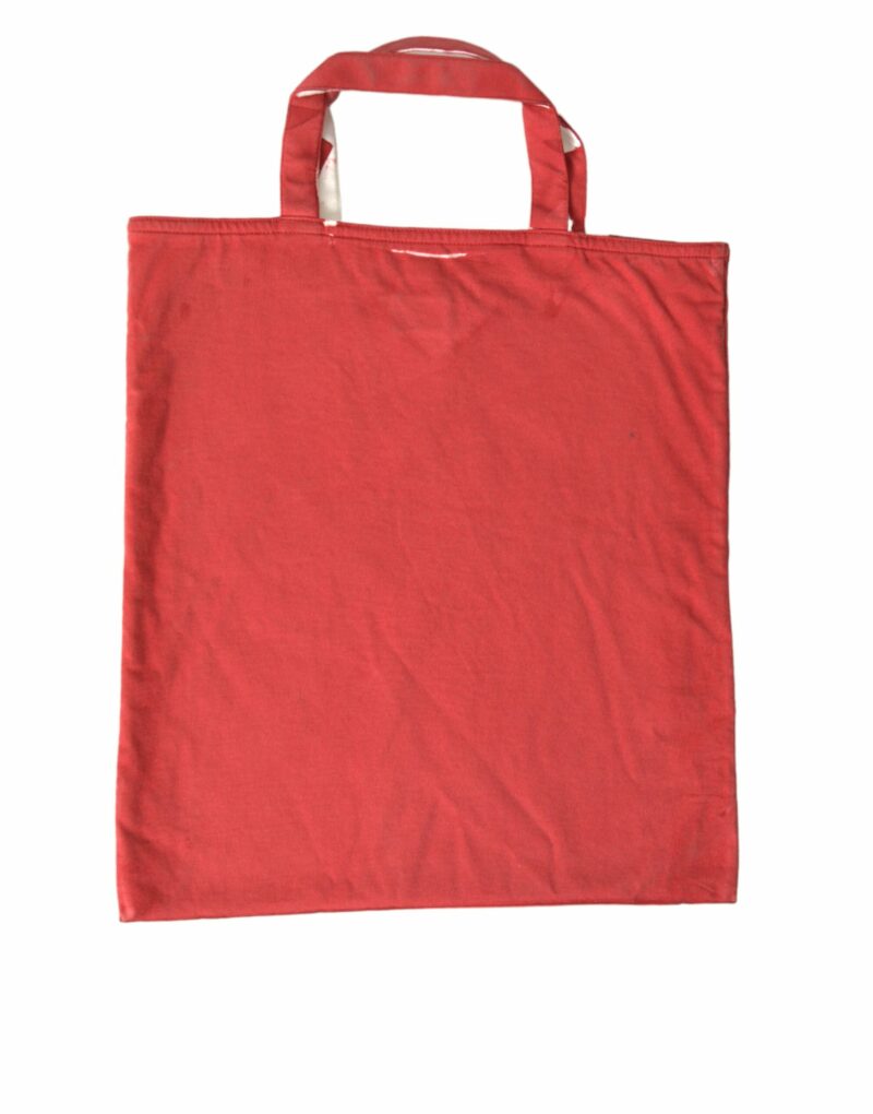Prada Chic Red and White Fabric Tote Bag - Image 4
