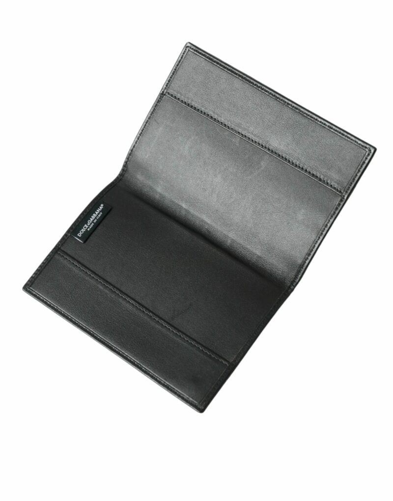 Dolce & Gabbana Black Exotic Skin Leather Long Bifold Passport Holder - Image 5