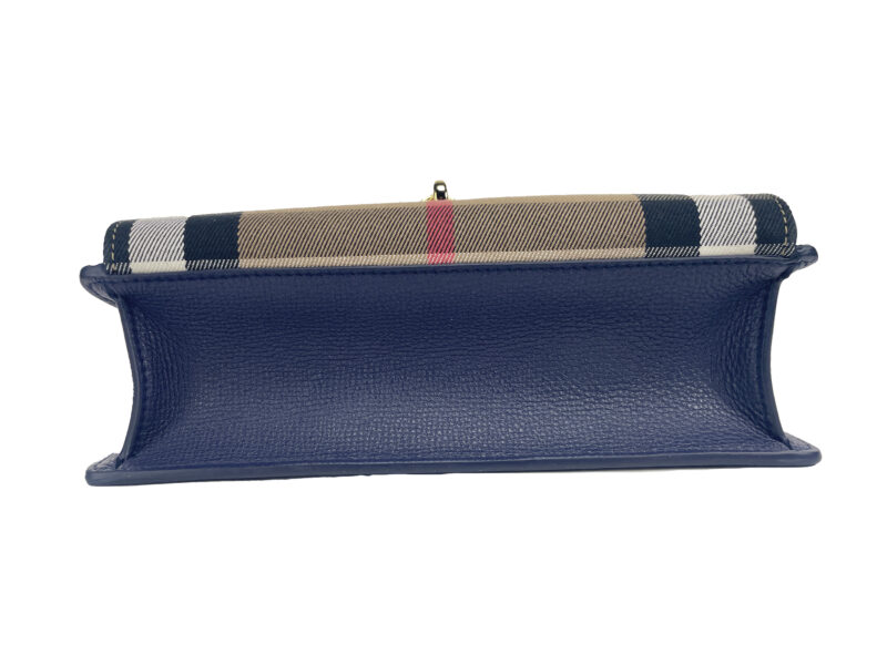 Burberry Macken Small Regency Blue House Check Leather Crossbody Bag - Image 2