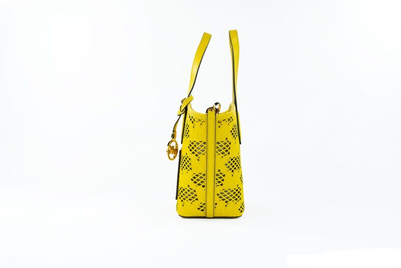 Michael Kors Kimber Small Daffodil Leather 2-in-1 Zip Tote Messenger Bag Purse - Image 2