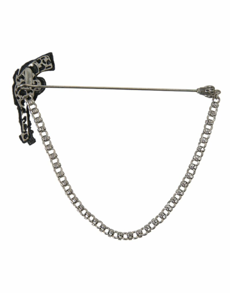 Dolce & Gabbana Brass Copper Silk Revolver Gun Men Brooch Lapel Pin - Image 2