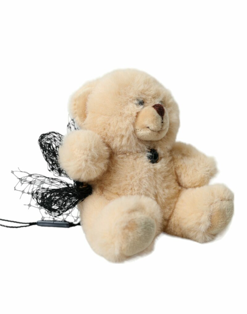 Dolce & Gabbana Beige Teddy Bear Mesh Net Band Hair Clip - Image 2