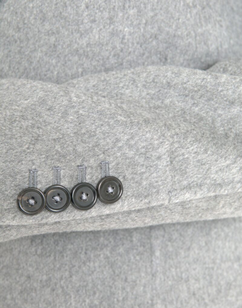 Dolce & Gabbana Gray Double Trench Coat Cashmere Jacket - Image 5