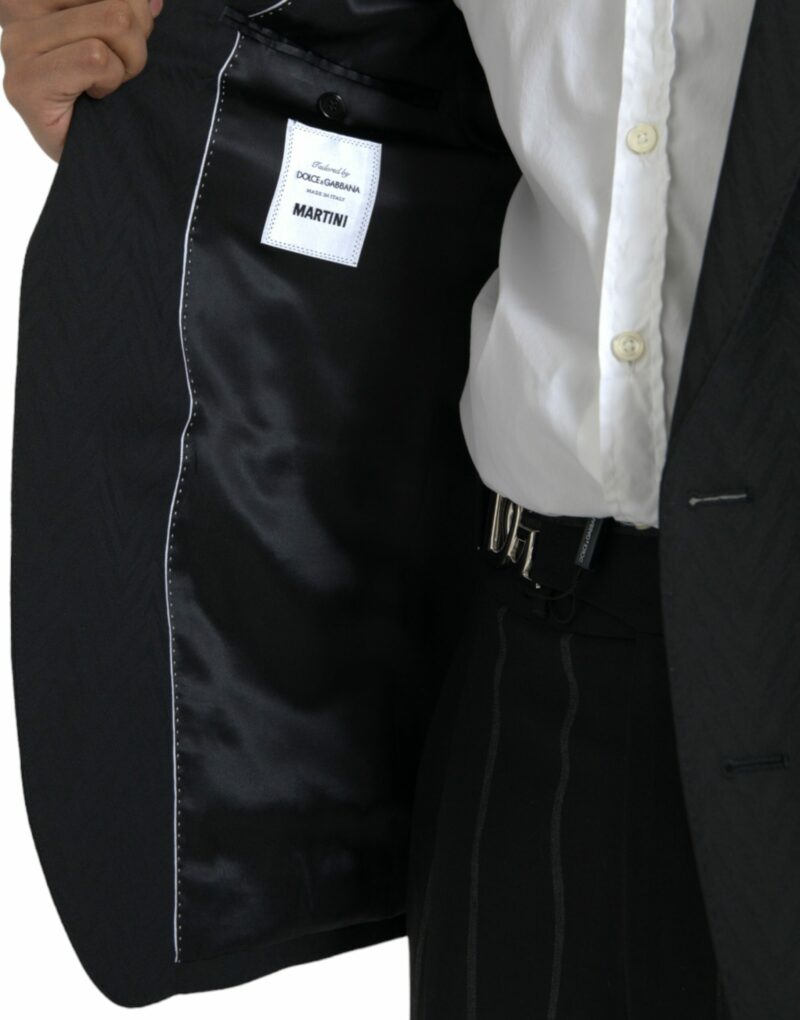 Dolce & Gabbana Black MARTINI Slim Fit Jacket Coat Blazer - Image 8