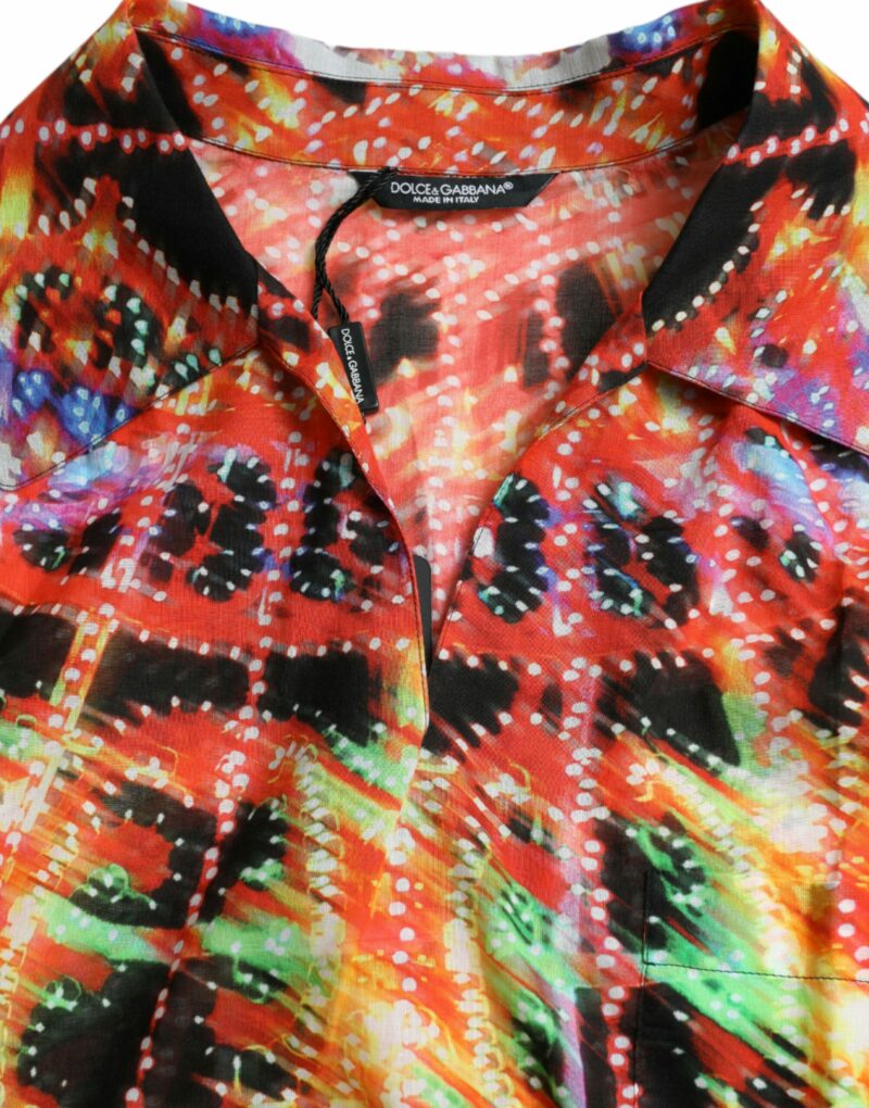 Dolce & Gabbana Multicolor Luminarie Print Cotton T-shirt - Image 7