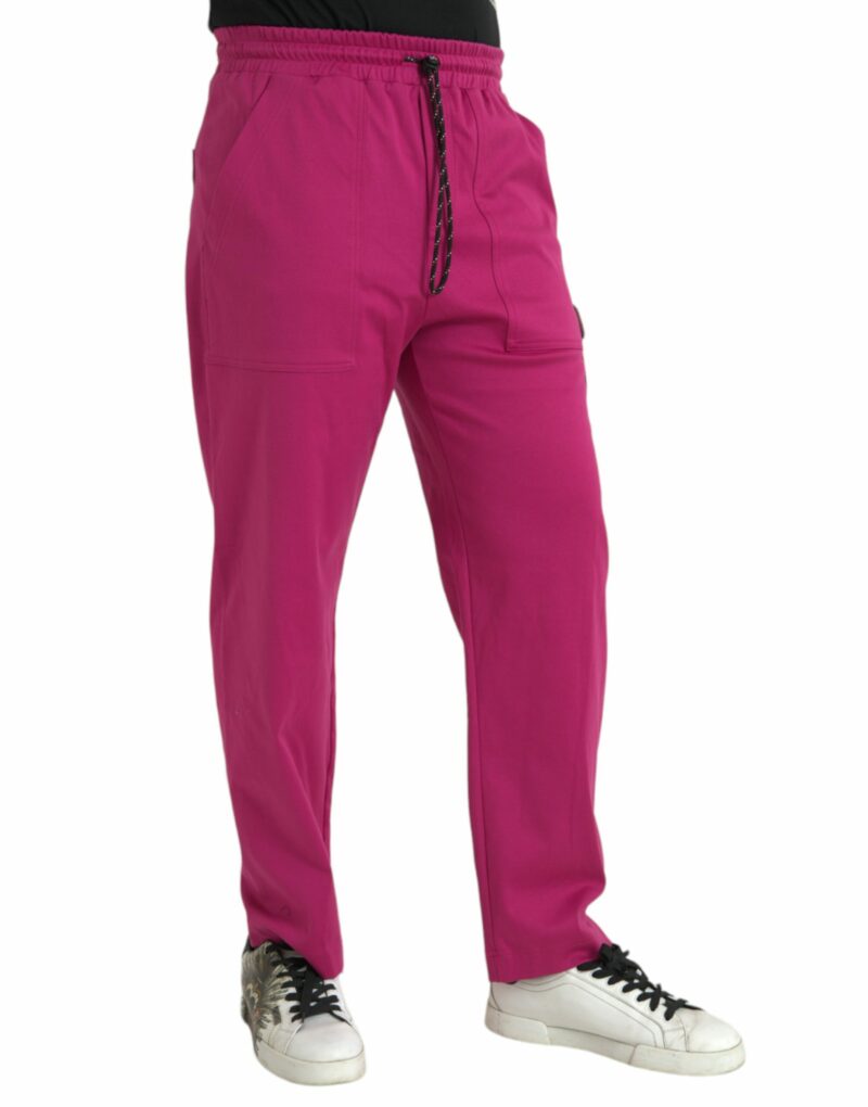Dolce & Gabbana Pink Logo Cargo Cotton Jogger Sweatpants Pants - Image 2