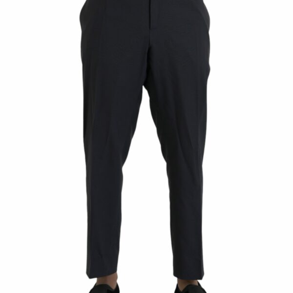 Dolce & Gabbana Blue Wool Men Skinny Dress Pants