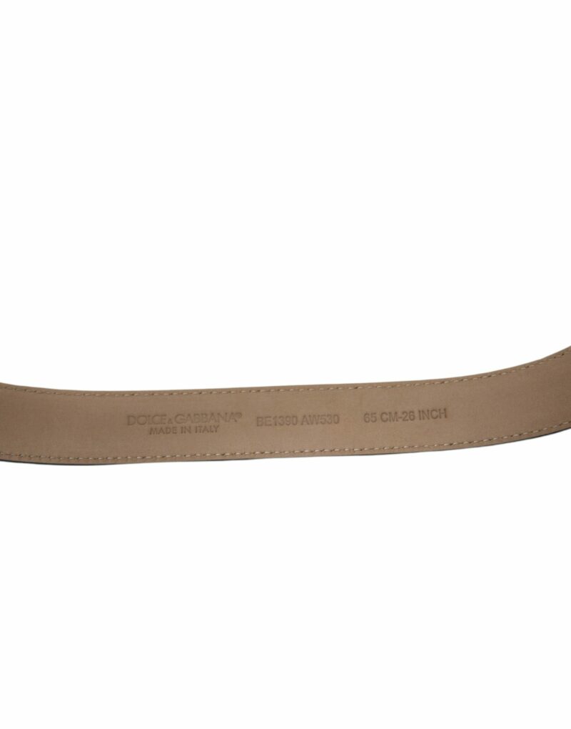 Dolce & Gabbana Black Leather Gold Metal Buckle Belt Men - Image 3