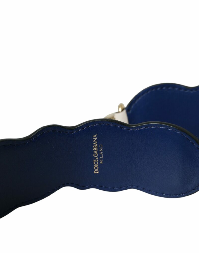 Dolce & Gabbana White Leather Handbag Belt Accessory Shoulder Strap - Image 3