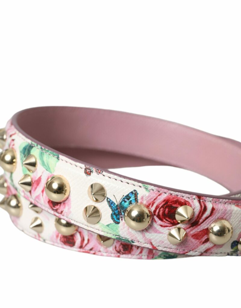 Dolce & Gabbana Pink Floral Handbag Accessory Shoulder Strap - Image 2