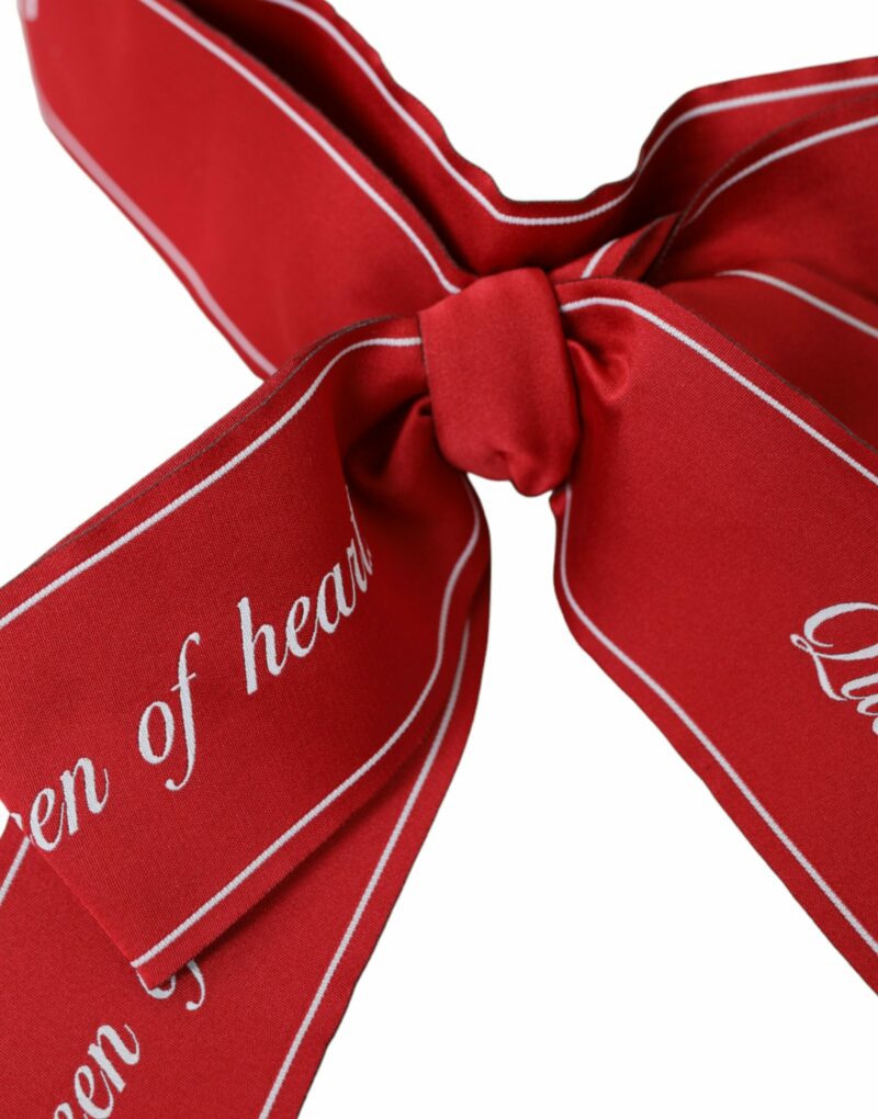 Dolce & Gabbana Red Polyester QUEEN OF HEARTS Belt - Image 3