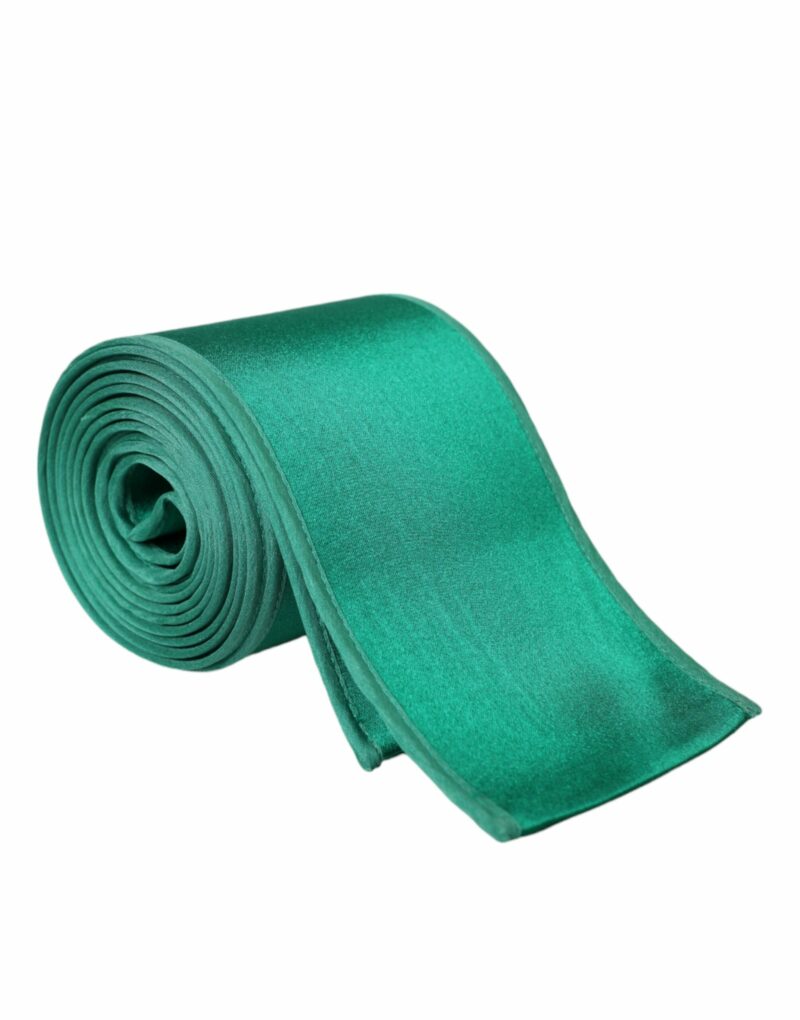 Dolce & Gabbana Green Silk Satin Waist Women Belt - Image 2