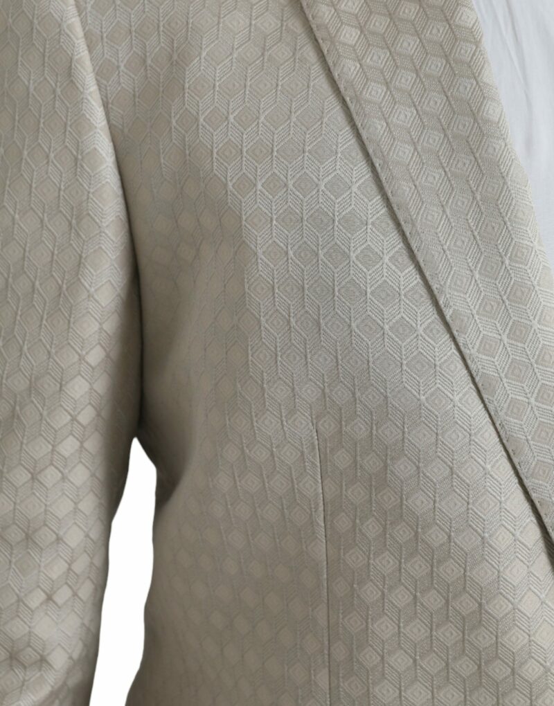 Dolce & Gabbana Beige MARTINI Single Breasted Coat Blazer - Image 5
