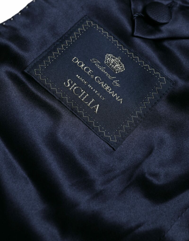 Dolce & Gabbana Gold SICILIA Jacquard Single Breasted Coat Blazer - Image 7