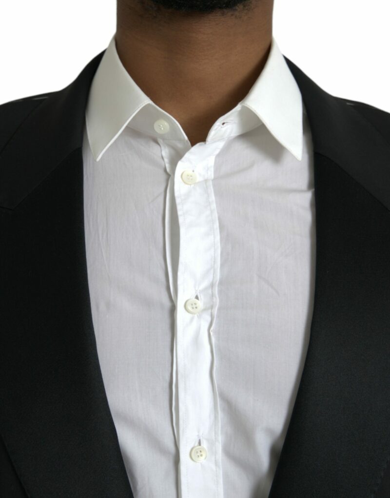 Dolce & Gabbana Black SICILIA Single Breasted Coat Blazer - Image 4