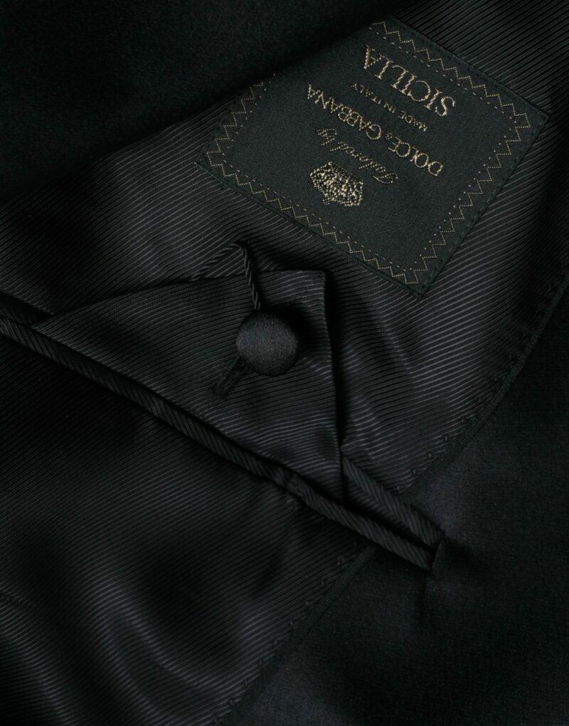 Dolce & Gabbana Black SICILIA Single Breasted Coat Blazer - Image 8