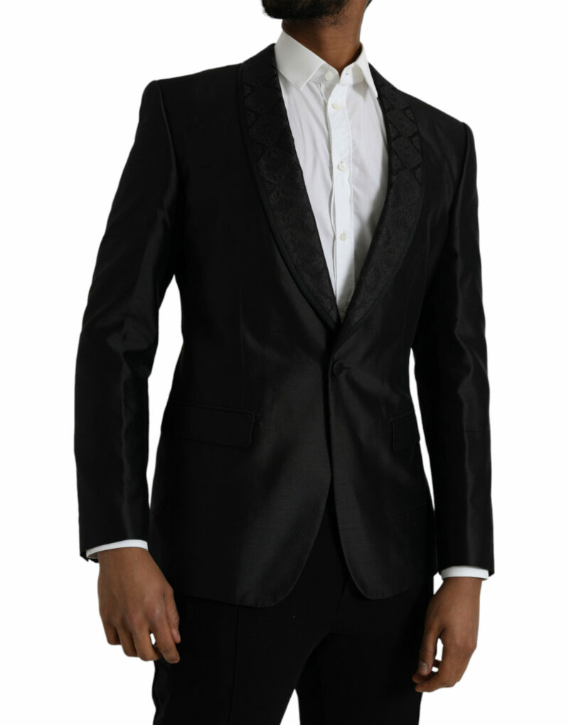 Dolce & Gabbana Black MARTINI Single Breasted Coat Blazer - Image 2
