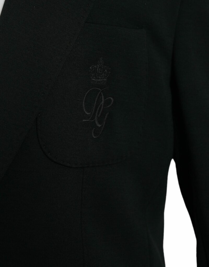 Dolce & Gabbana Black Wool Single Breasted Coat Blazer - Image 5
