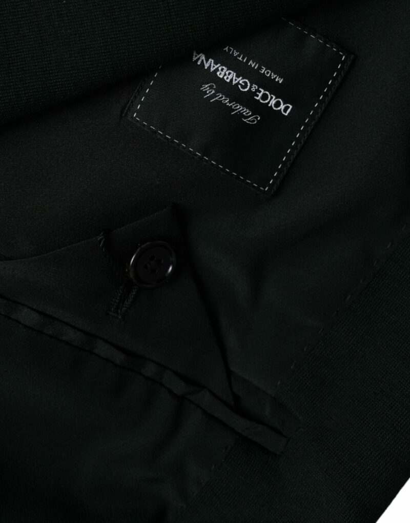 Dolce & Gabbana Black Wool Single Breasted Coat Blazer - Image 8