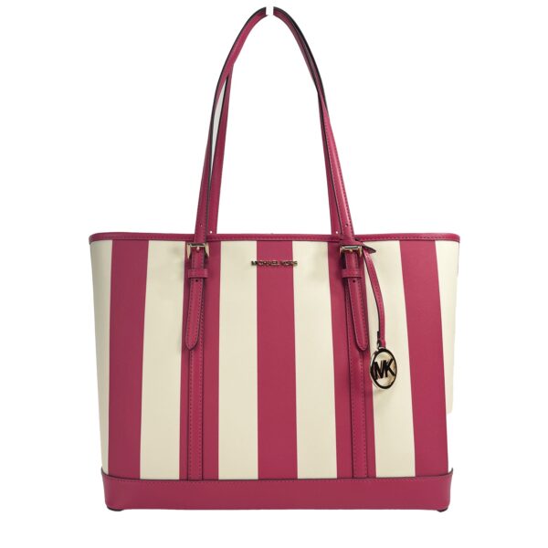 Michael Kors Jet Set Travel Large TZ Shoulder PVC Tote Bag Purse Pink