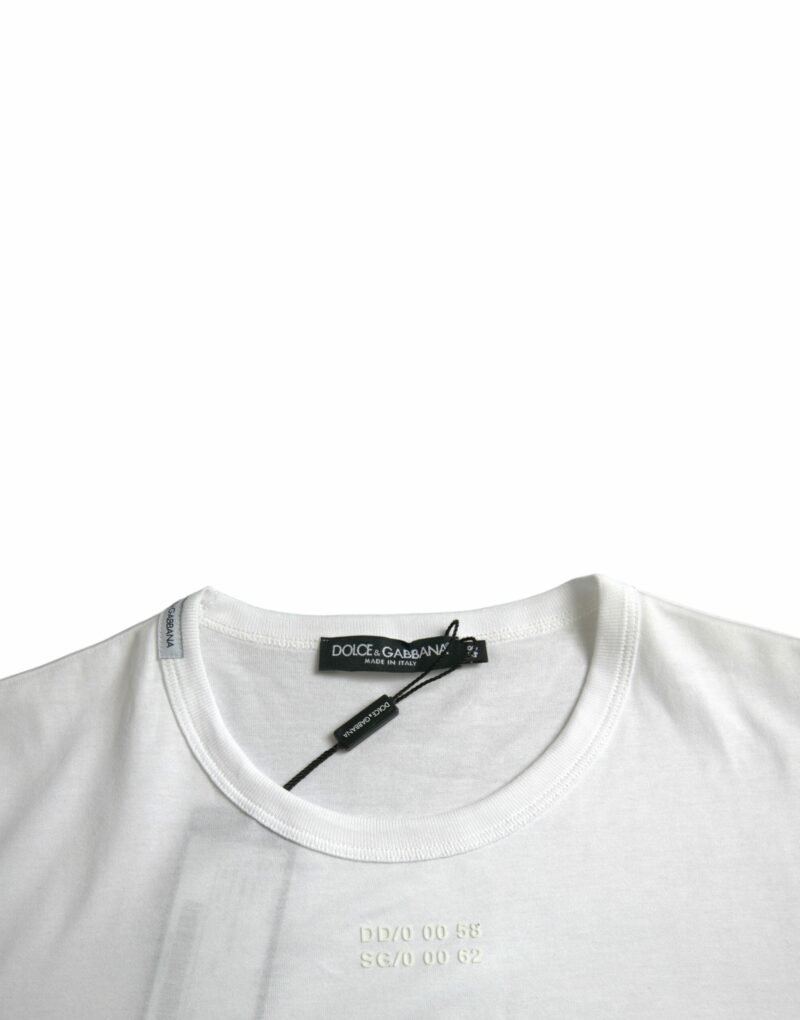 Dolce & Gabbana White Cotton Pocket Short Sleeves T-shirt - Image 3