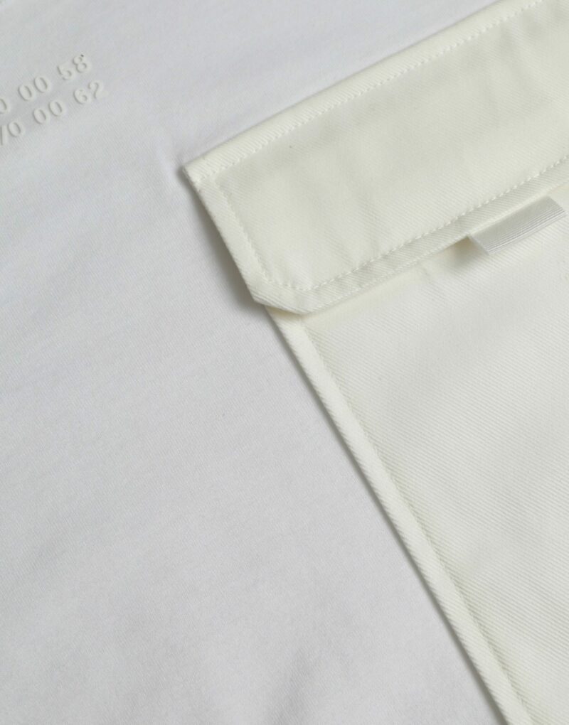 Dolce & Gabbana White Cotton Pocket Short Sleeves T-shirt - Image 4