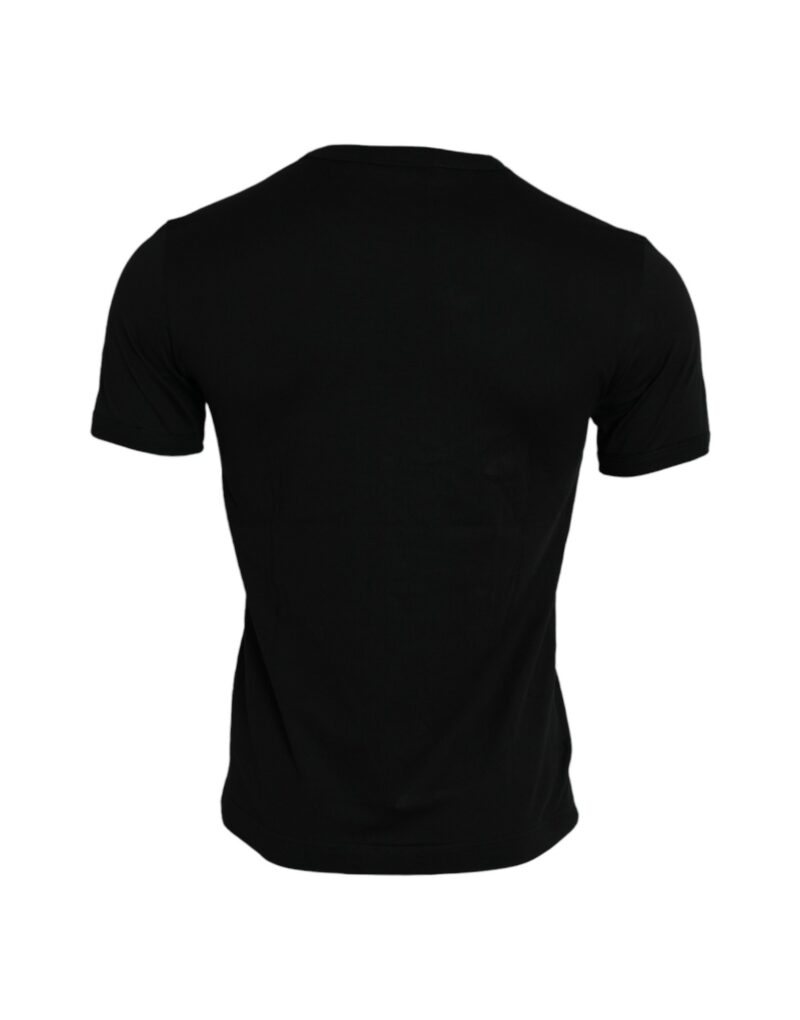 Dolce & Gabbana Black #DGFamily Cotton Crew Neck T-shirt - Image 2